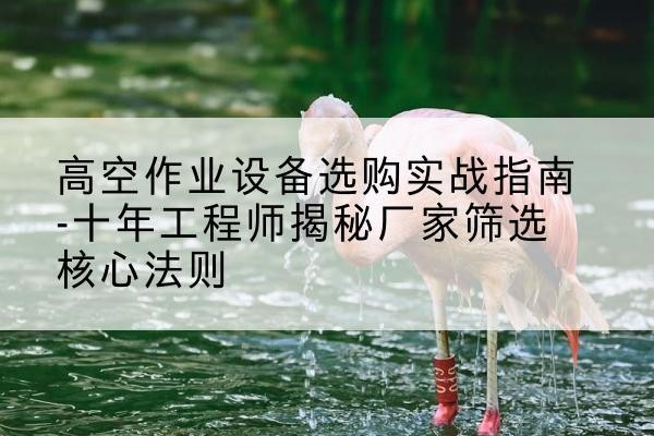 兰考剪叉式升降机厂家-高空作业设备选购实战指南-十年工程师揭秘厂家筛选核心法则